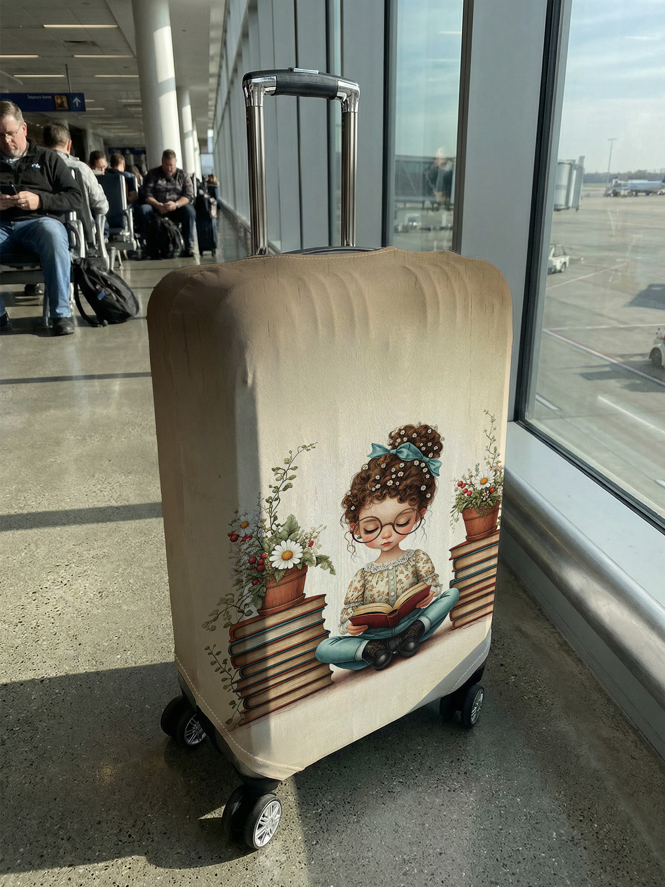 Reading Girl Book Flower Lugga - Travel Reading Accessories avaliação e preço