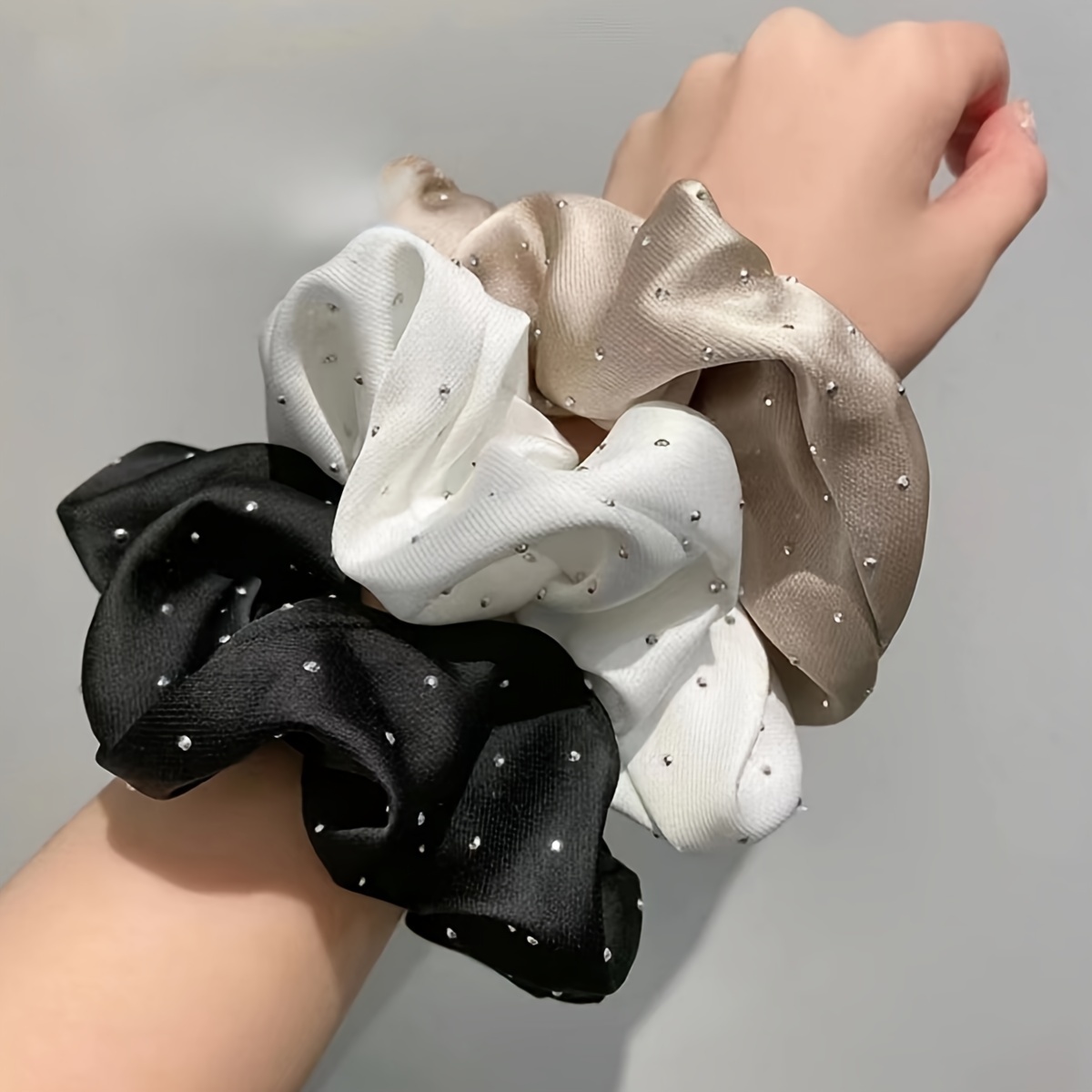 1/3PCS Satin Scrunchies With R - Travel Accessories Aesthetic avaliação e preço
