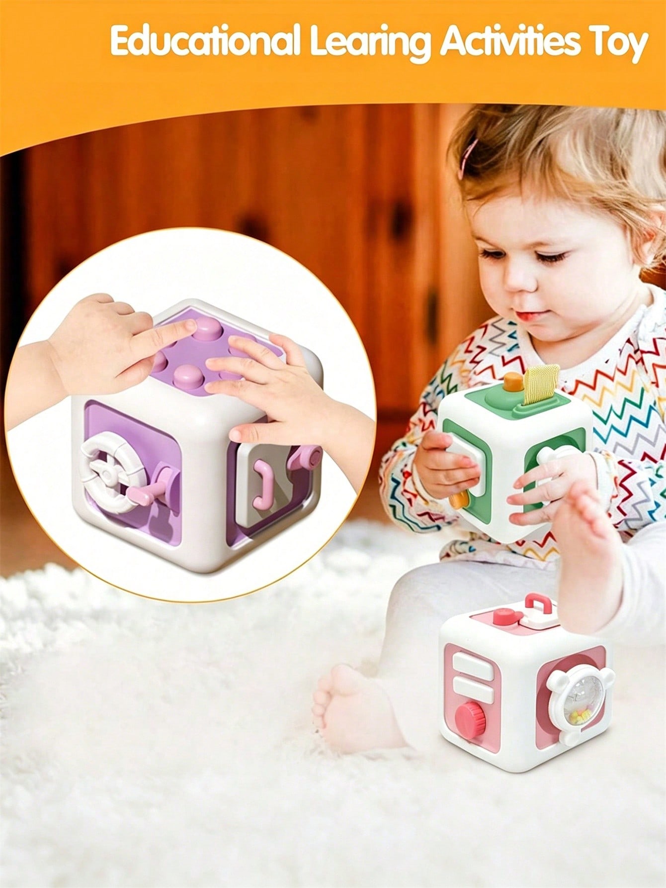1pc Children's Busy Cube Senso - Travel Accessories With Toddler avaliação e preço