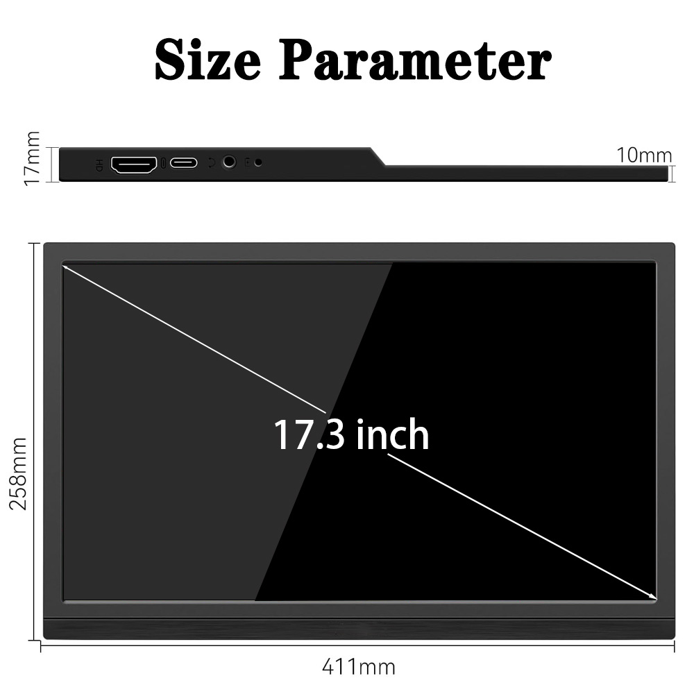 Portable Monitor 17.3 Full HD  - Travel Video Accessories avaliação e preço