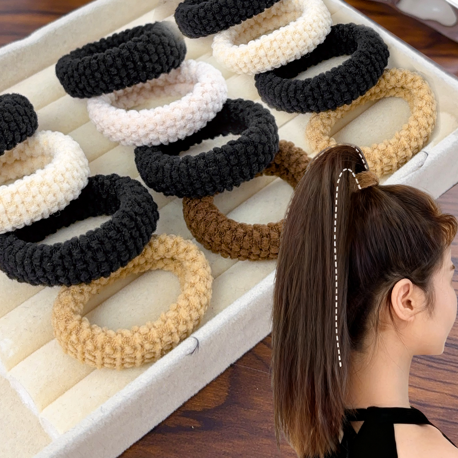 Seamless Hair Ties Thick Elast - Travel Accessories Girls avaliação e preço