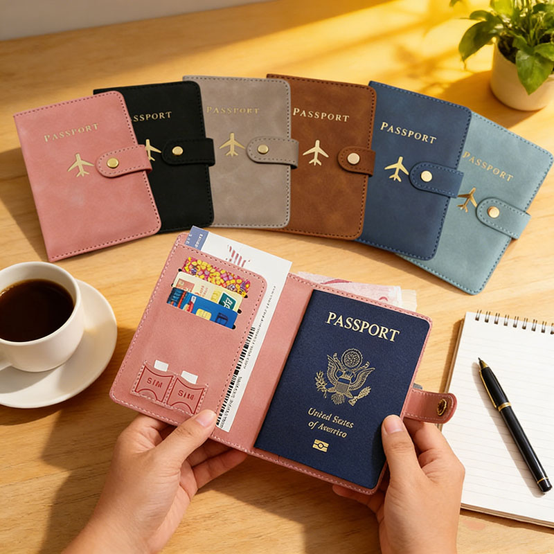 Leather Passport Holder Covers - Travel Accessories Plane avaliação e preço
