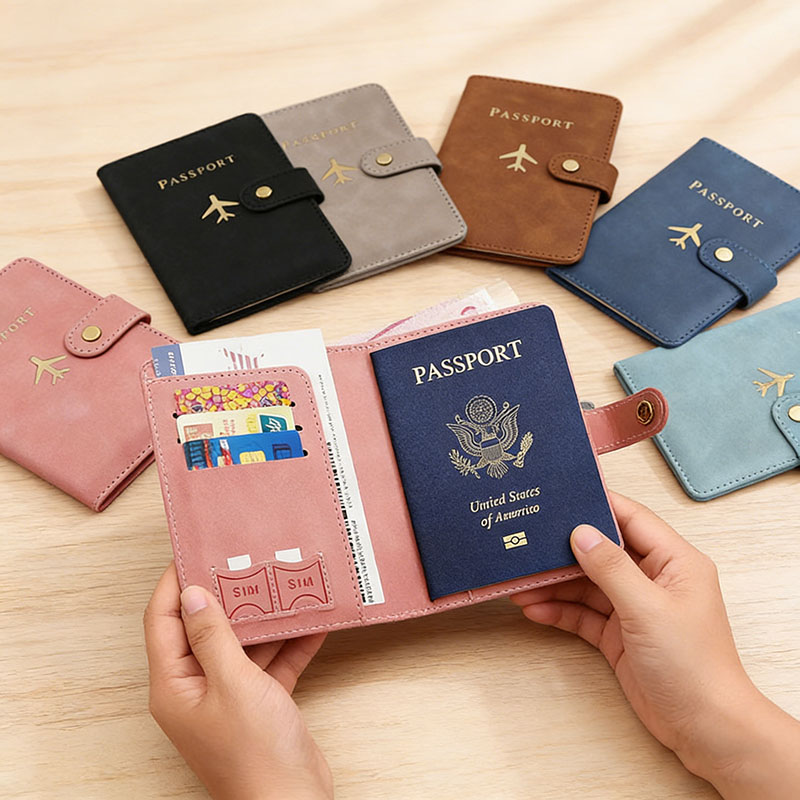 Leather Passport Holder Covers - Travel Accessories Plane avaliação e preço