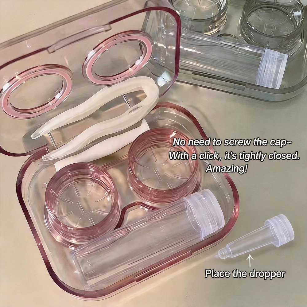 KLASSNUM Cute Contact Lens Cas - Travel Accessories Kit For Women avaliação e preço