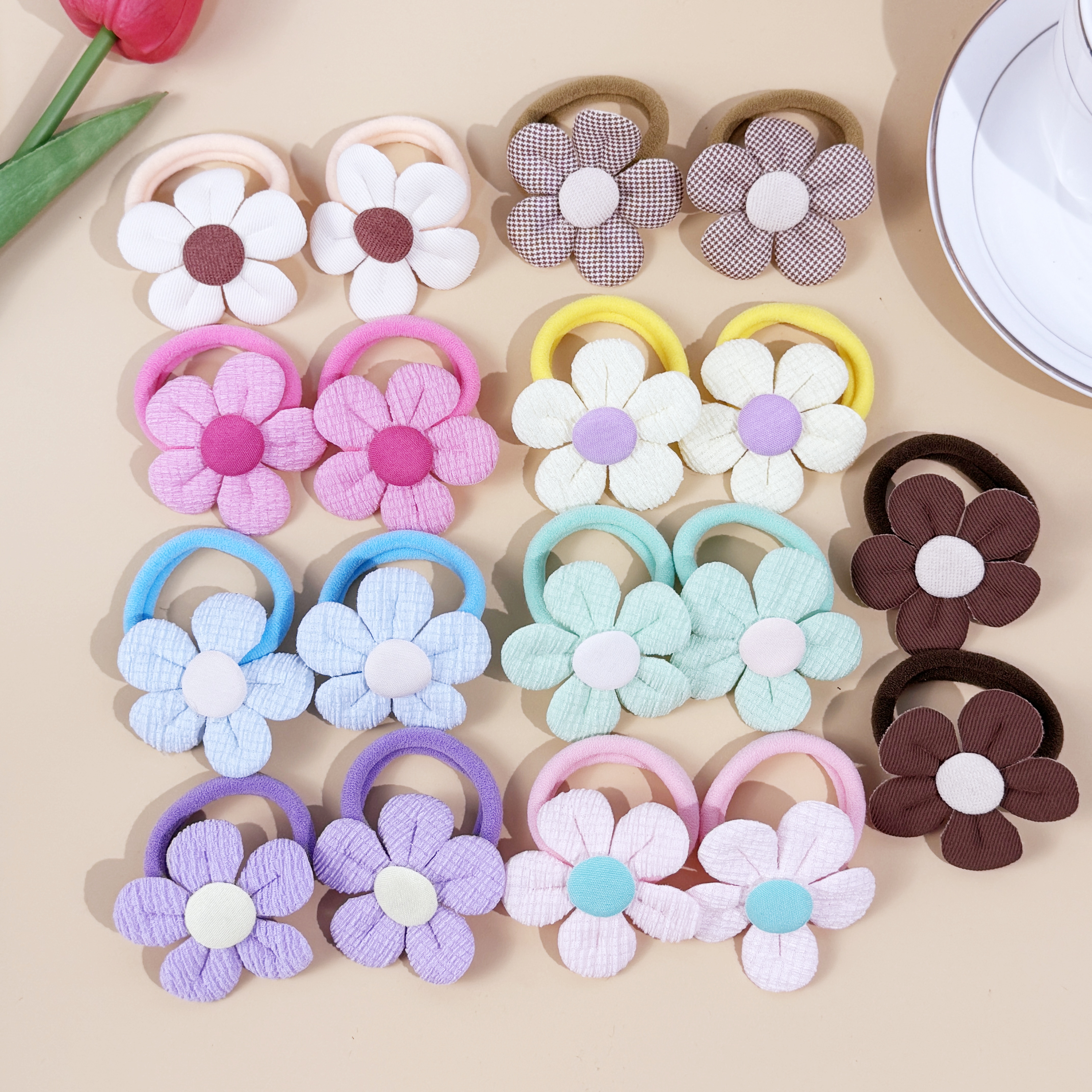 18pcs Sunflower Hair Ties Kids - Travel Accessories Girls avaliação e preço