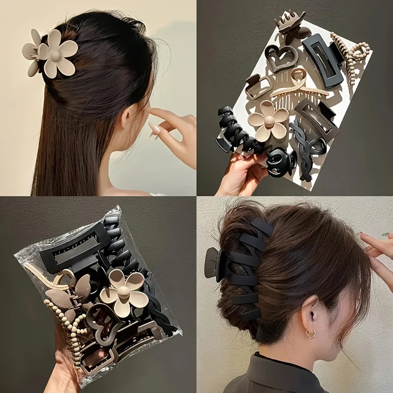 11Pcs Assorted Hair Claw Clips - Travel Accessories For Elderly avaliação e preço