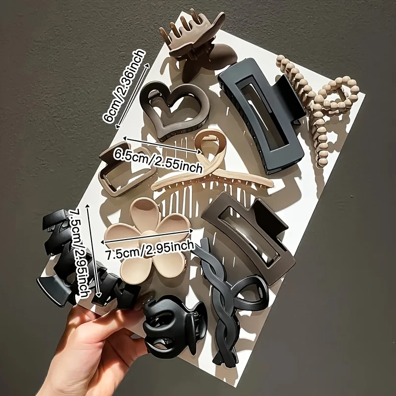11Pcs Assorted Hair Claw Clips - Travel Accessories For Elderly avaliação e preço