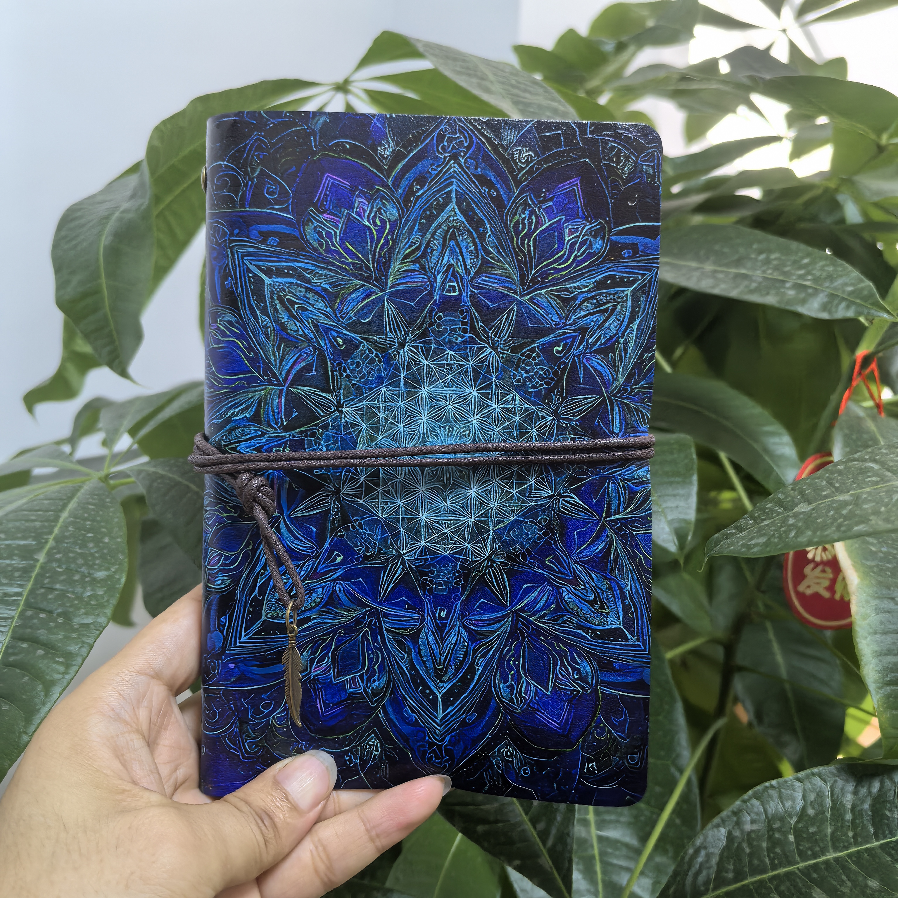 Mystical Blue Mandala Sacred G - Travel Notebook Journal avaliação e preço