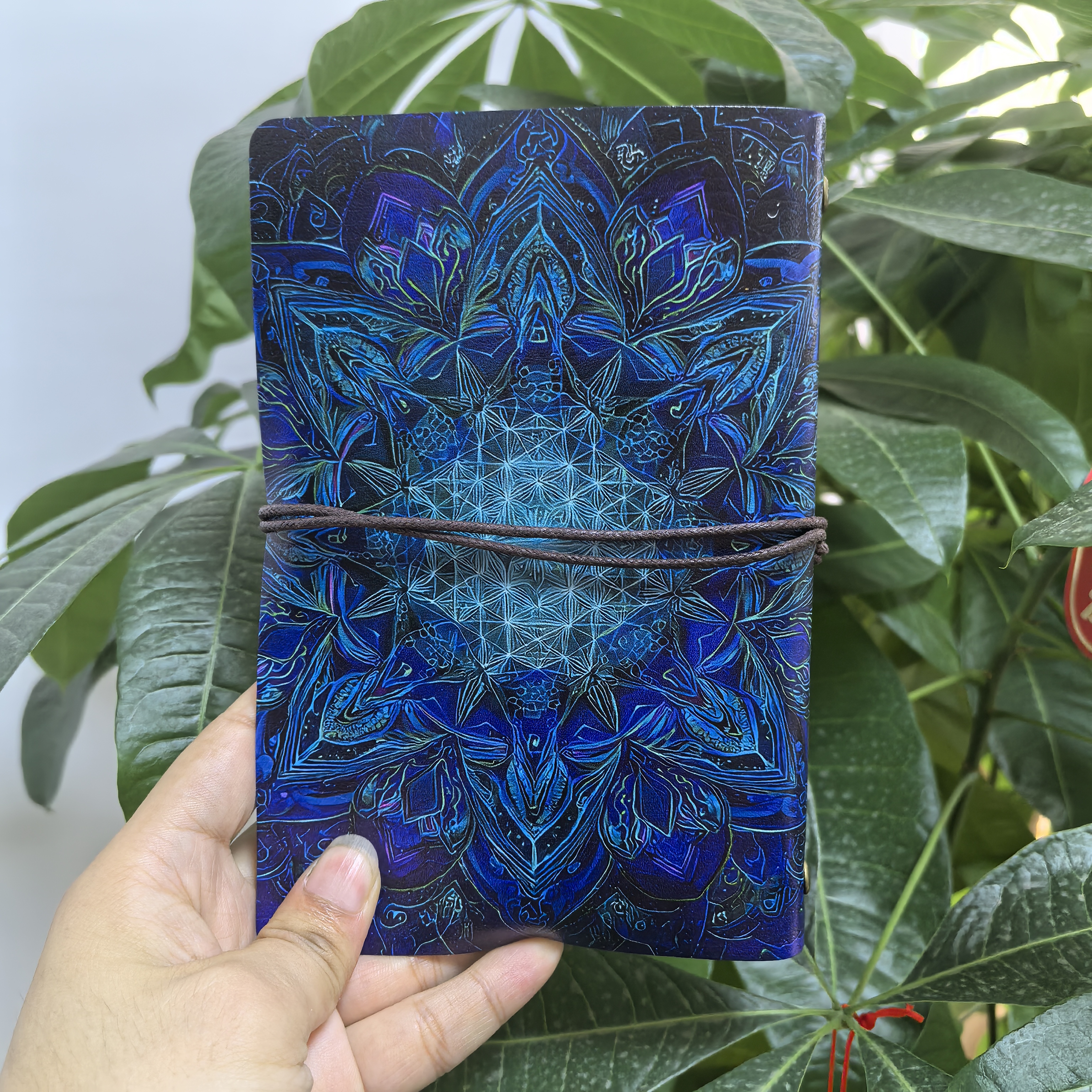Mystical Blue Mandala Sacred G - Travel Notebook Journal avaliação e preço