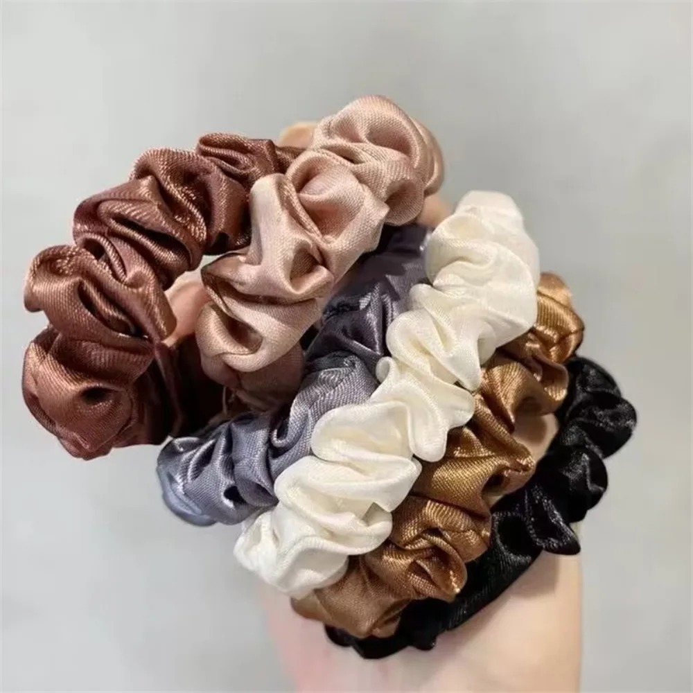 6Pcs Soft Satin Hair Scrunchie - Travel Accessories Girls avaliação e preço