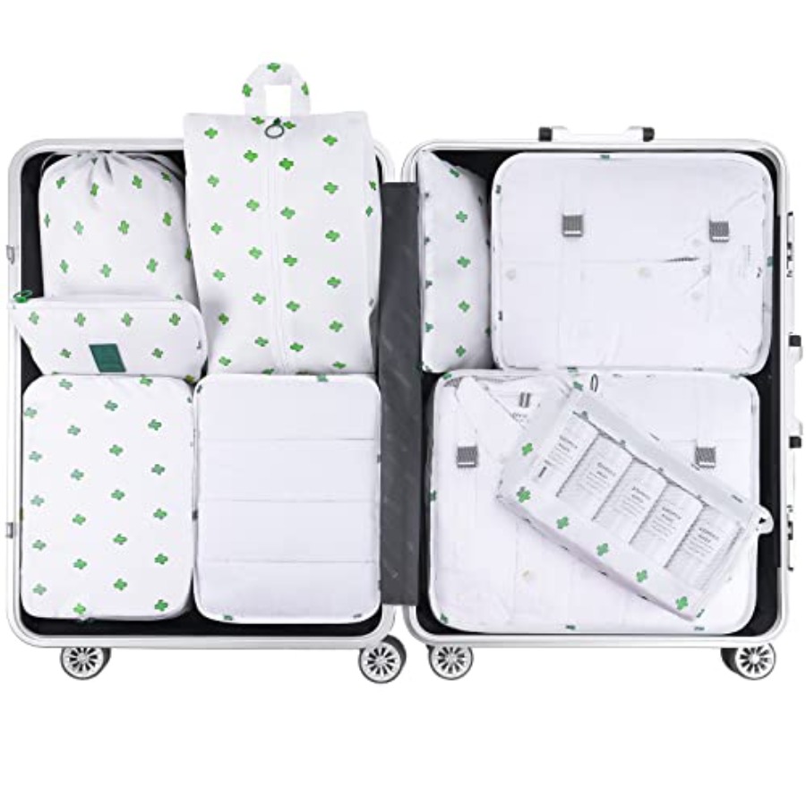 9 Set Packing Cubes with Shoe  - Travel Accessories Packing Cubes avaliação e preço