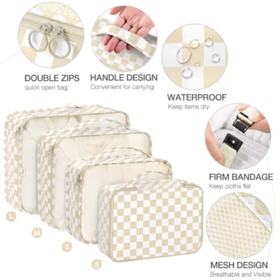 8 Set Packing Cubes for Suitca - Travel Accessories Packing Cubes avaliação e preço
