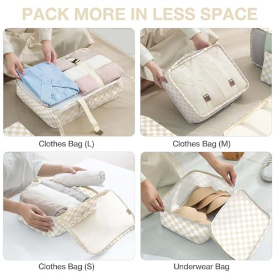 8 Set Packing Cubes for Suitca - Travel Accessories Packing Cubes avaliação e preço