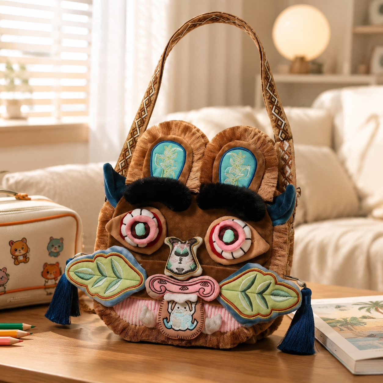 Chinese Style Faux Fur Plush B - Travel Accessories With Toddler avaliação e preço