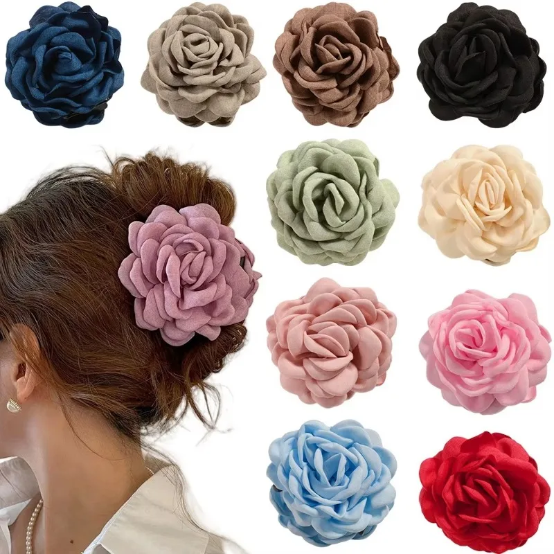 French Fabric Rose Flower Hair - Travel Accessories Girls avaliação e preço