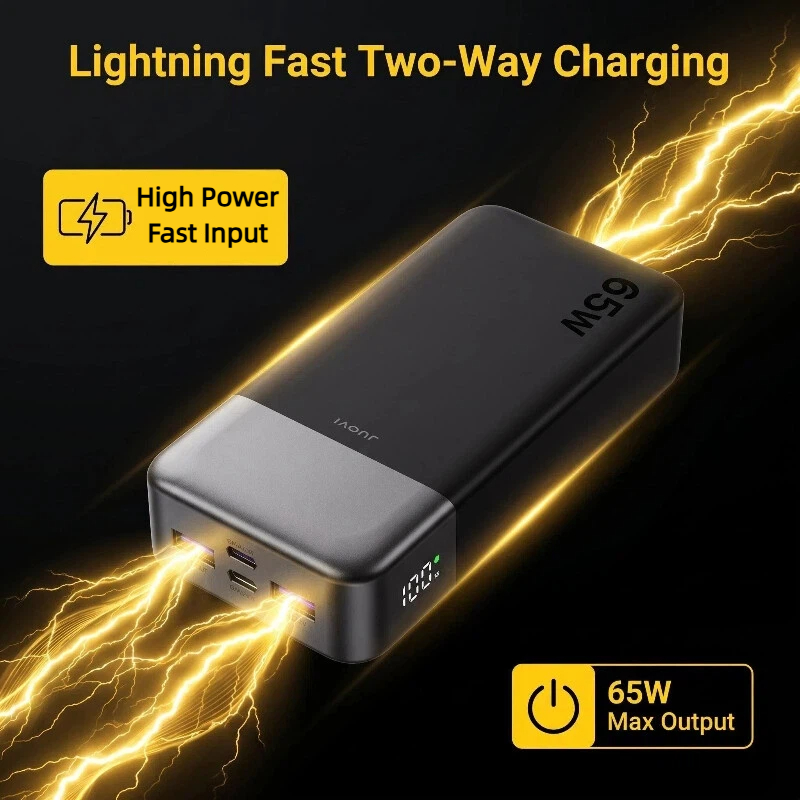 JUOVI 20000mAh Power Bank 65W  - Travel Accessories Display avaliação e preço