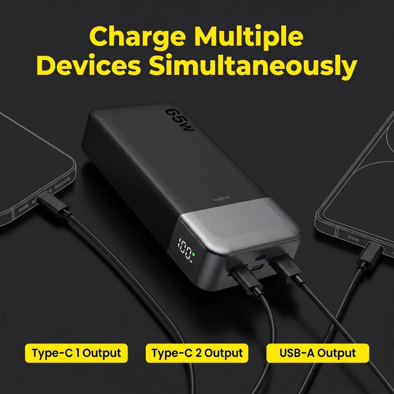 JUOVI 20000mAh Power Bank 65W  - Travel Accessories Display avaliação e preço