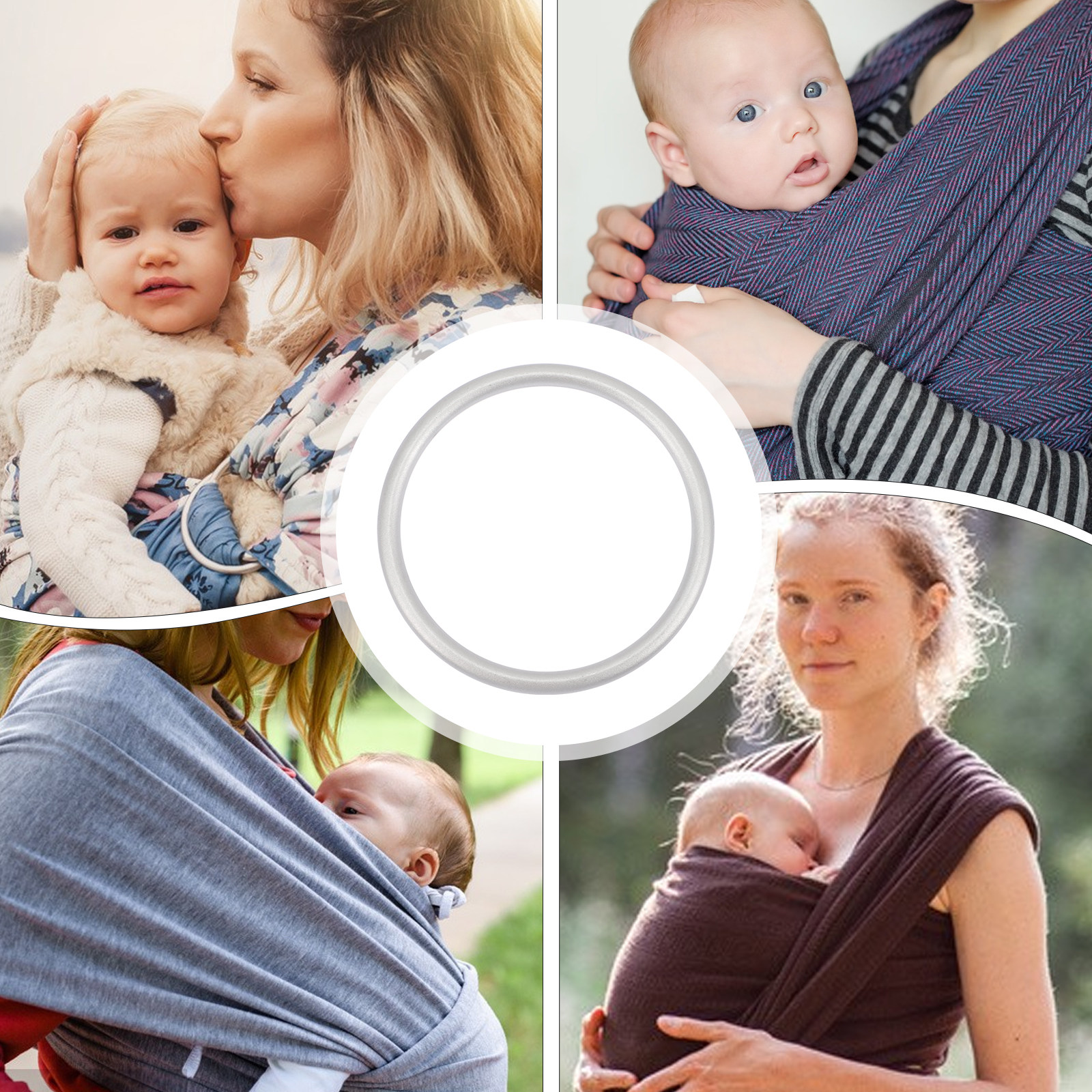 2Pcs Baby Carrier Ring Aluminu - Travel Accessories With Toddler avaliação e preço