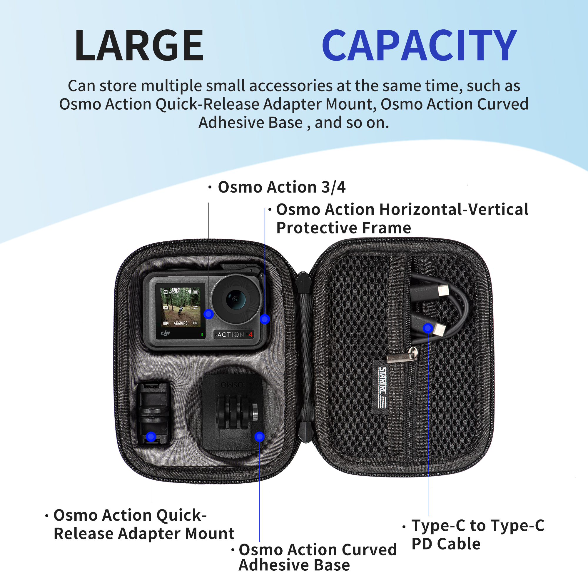 For DJI Osmo Action 5 Pro Acti - Travel Accessories Kit Bag avaliação e preço