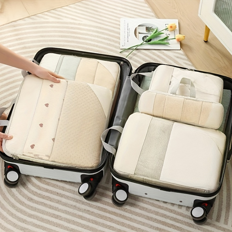 5PCS Compression Packing Cubes - Travel Accessories Packing Cubes avaliação e preço