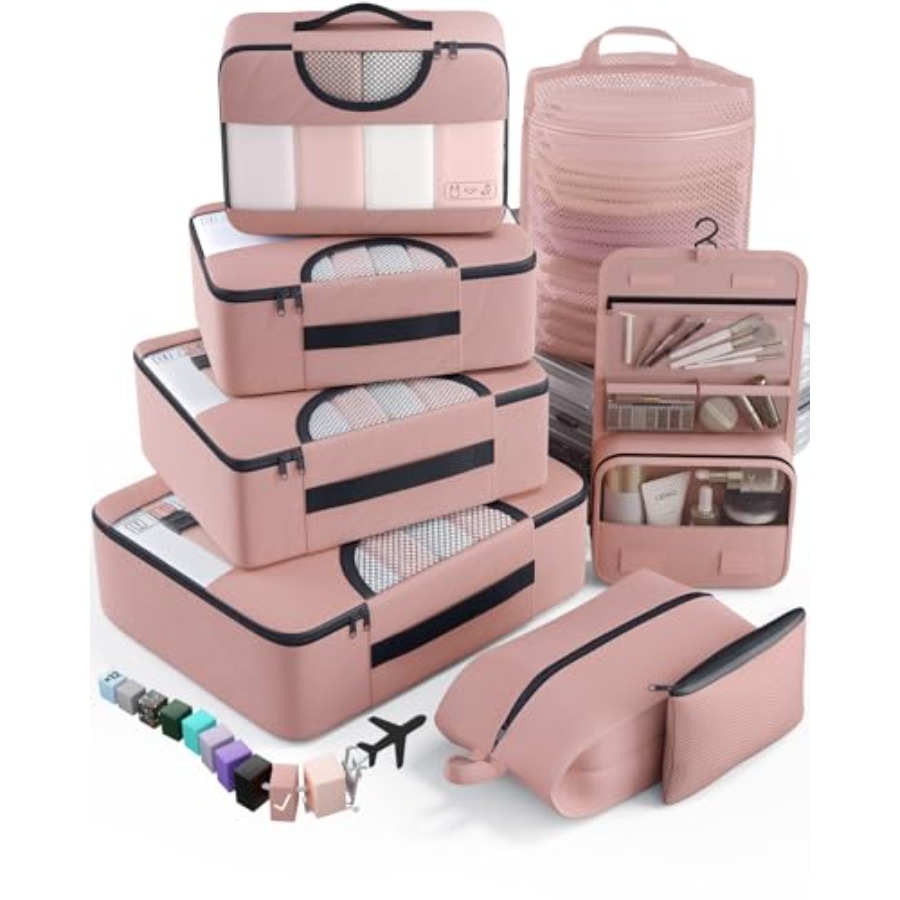 8 Set Packing Cubes for Travel - Travel Accessories Packing Cubes avaliação e preço