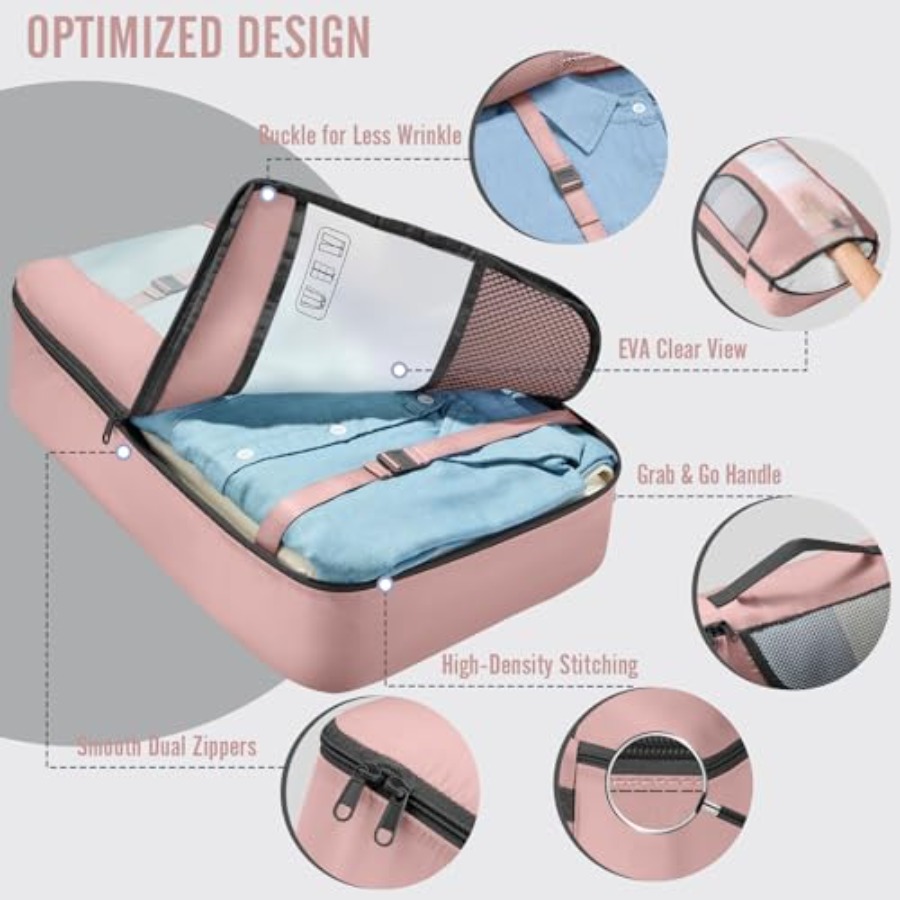 8 Set Packing Cubes for Travel - Travel Accessories Packing Cubes avaliação e preço