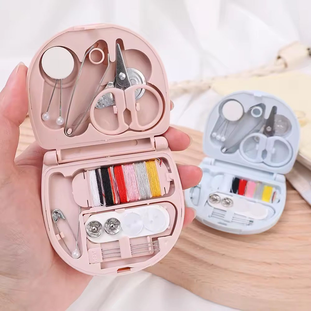 Mini Manual Sewing Machine Kit - Travel Accessories Kit For Women avaliação e preço