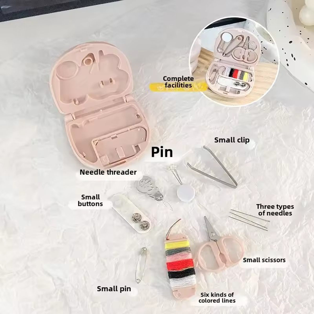 Mini Manual Sewing Machine Kit - Travel Accessories Kit For Women avaliação e preço