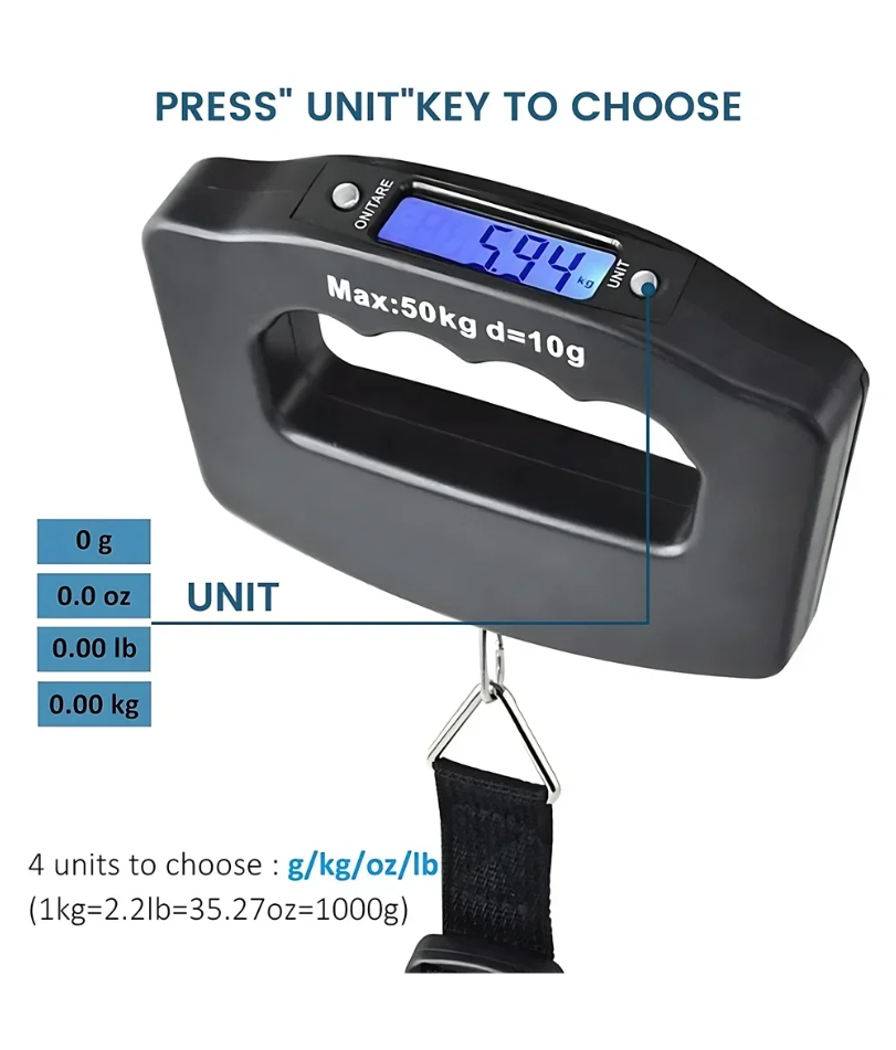 50kg Digital Luggage Scale Por - Travel Accessories Display avaliação e preço