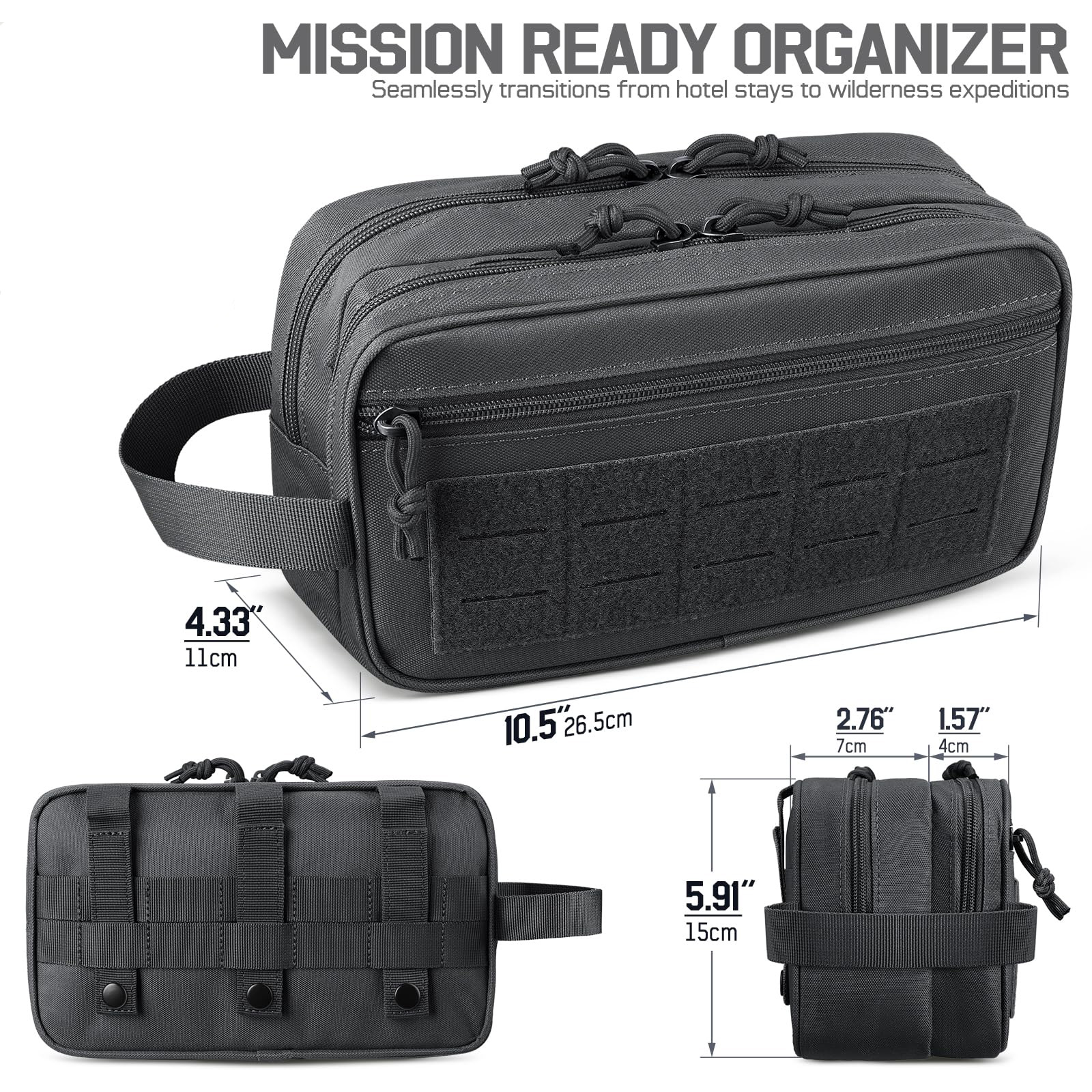 Tactical Toiletry Bag for Men, - Travel Accessories Kit Bag avaliação e preço