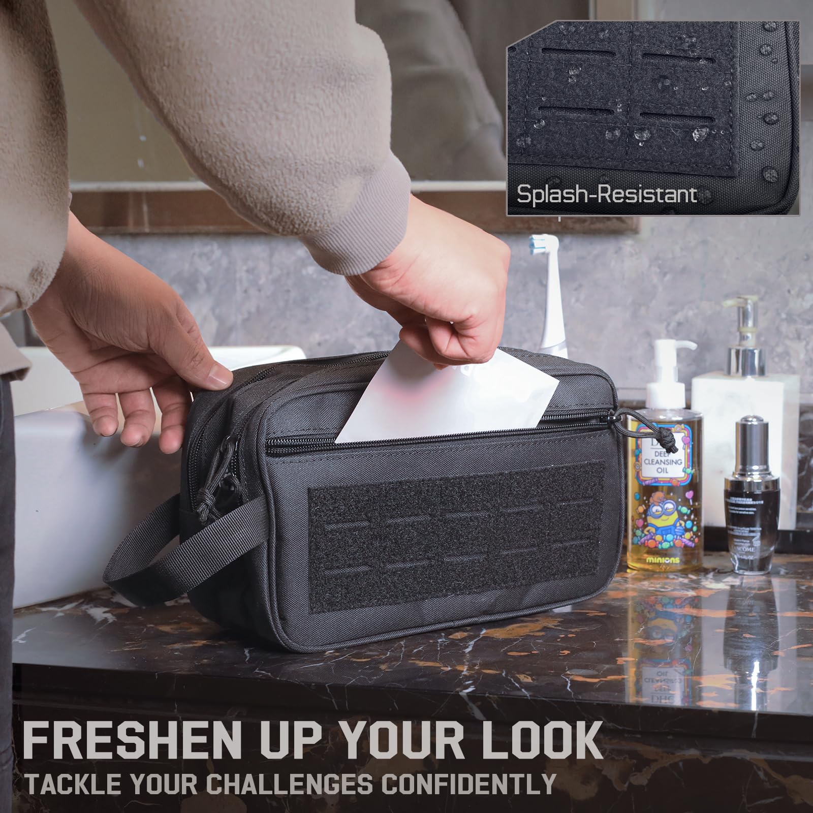 Tactical Toiletry Bag for Men, - Travel Accessories Kit Bag avaliação e preço