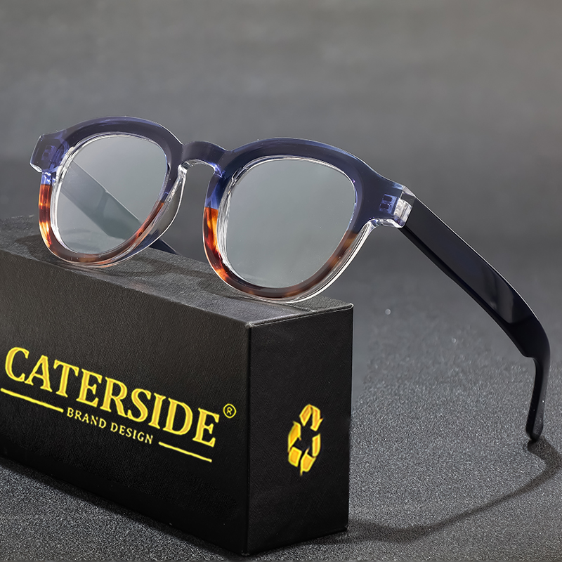 CATERSIDE Round Glasses Frame  - Travel Reading Accessories avaliação e preço