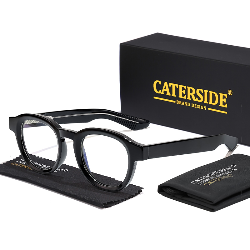 CATERSIDE Round Glasses Frame  - Travel Reading Accessories avaliação e preço